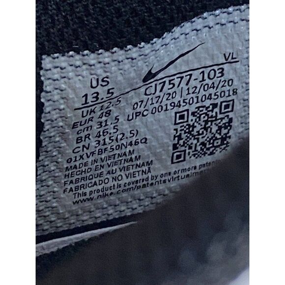 Nike Lunar Vapor Ultrafly Elite 3 White Baseball Cleats CJ7577 103 Men’s Sz 13.5 - Picture 9 of 9